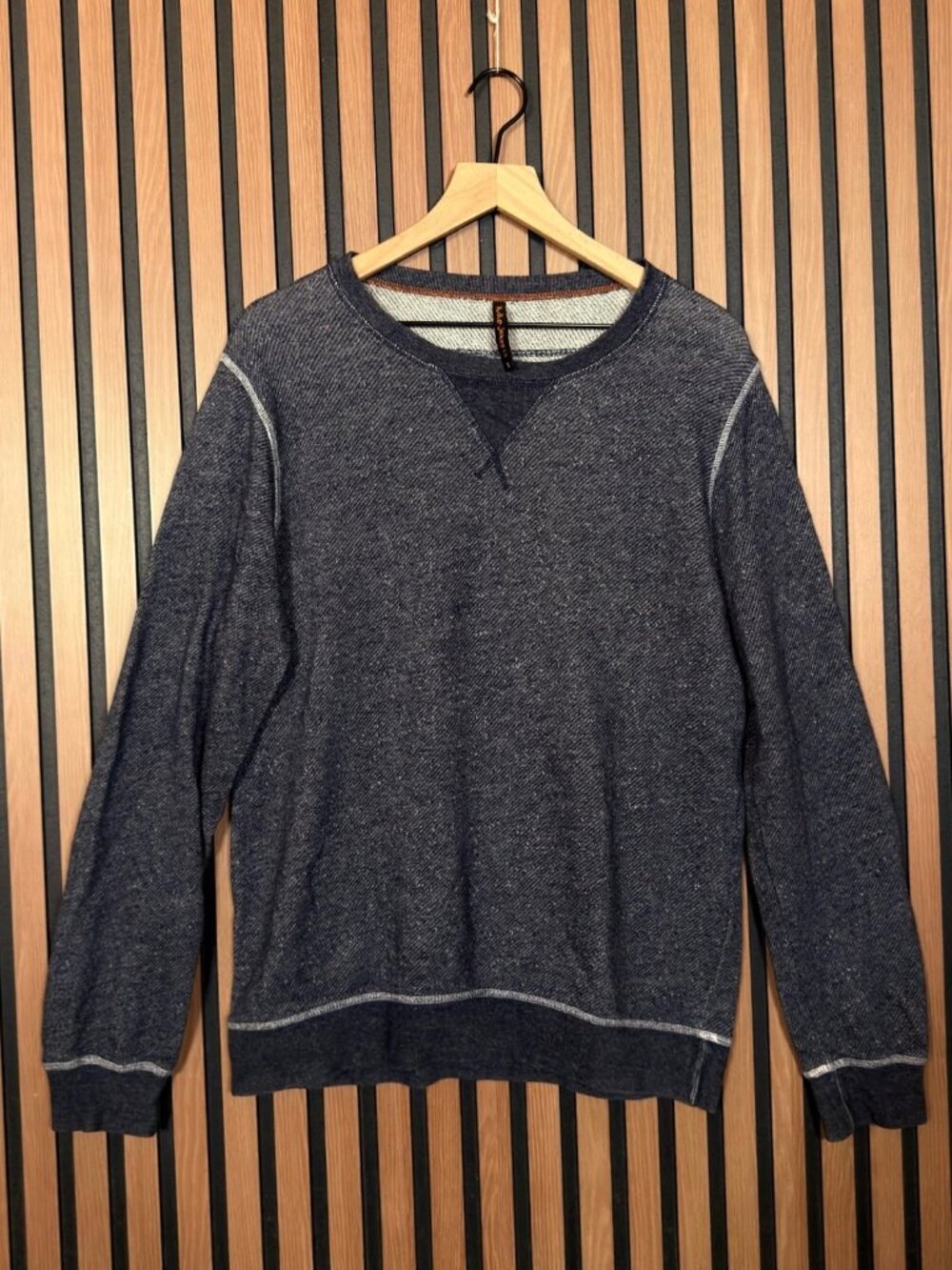 Nudie Jeans Sweatshirt Small Blue Gray Pullover Crewneck Casual Long Sleeve